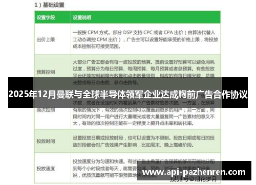 2025年12月曼联与全球半导体领军企业达成胸前广告合作协议